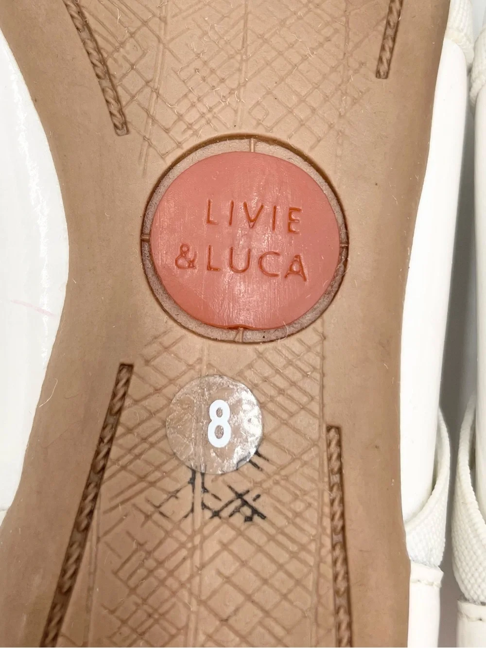 Livie & Luca Mariposa White Patent Leather Flats Toddler Girls Size 8 Butterfly